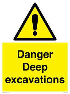 Danger Deep excavations